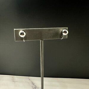 3/$30 Vintage Trifari Clip On Earrings Silver Tone Ball Drop Minimalist